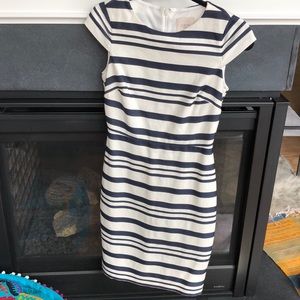 Cap sleeve striped J Crew dress